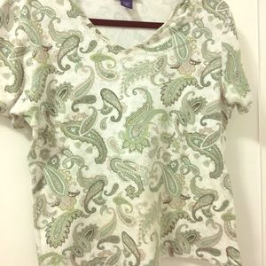 Paisley print tee